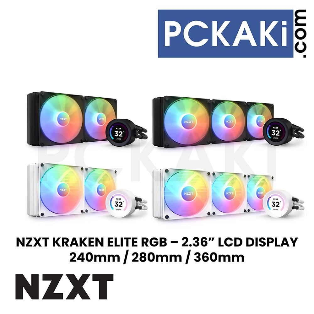  NZXT Kraken Elite 360mm RGB AIO CPU Liquid Cooler with