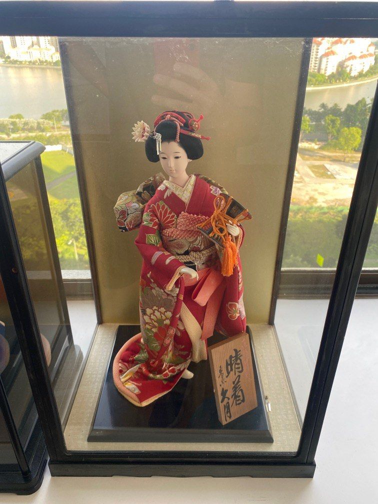 Japanese doll glass display case sales