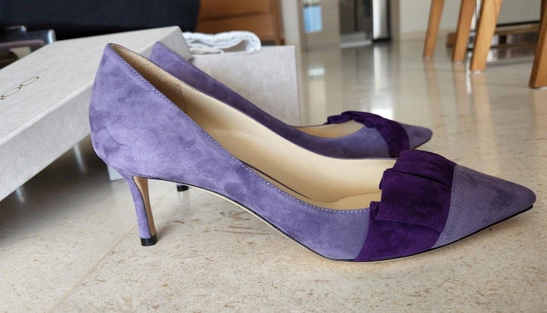 Purple leather heels new arrivals