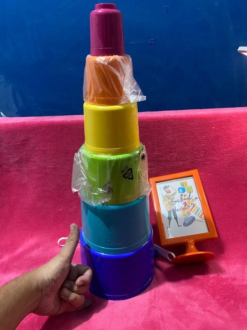Jumbo Stacking Cups, Hobbies & Toys, Toys & Games on Carousell