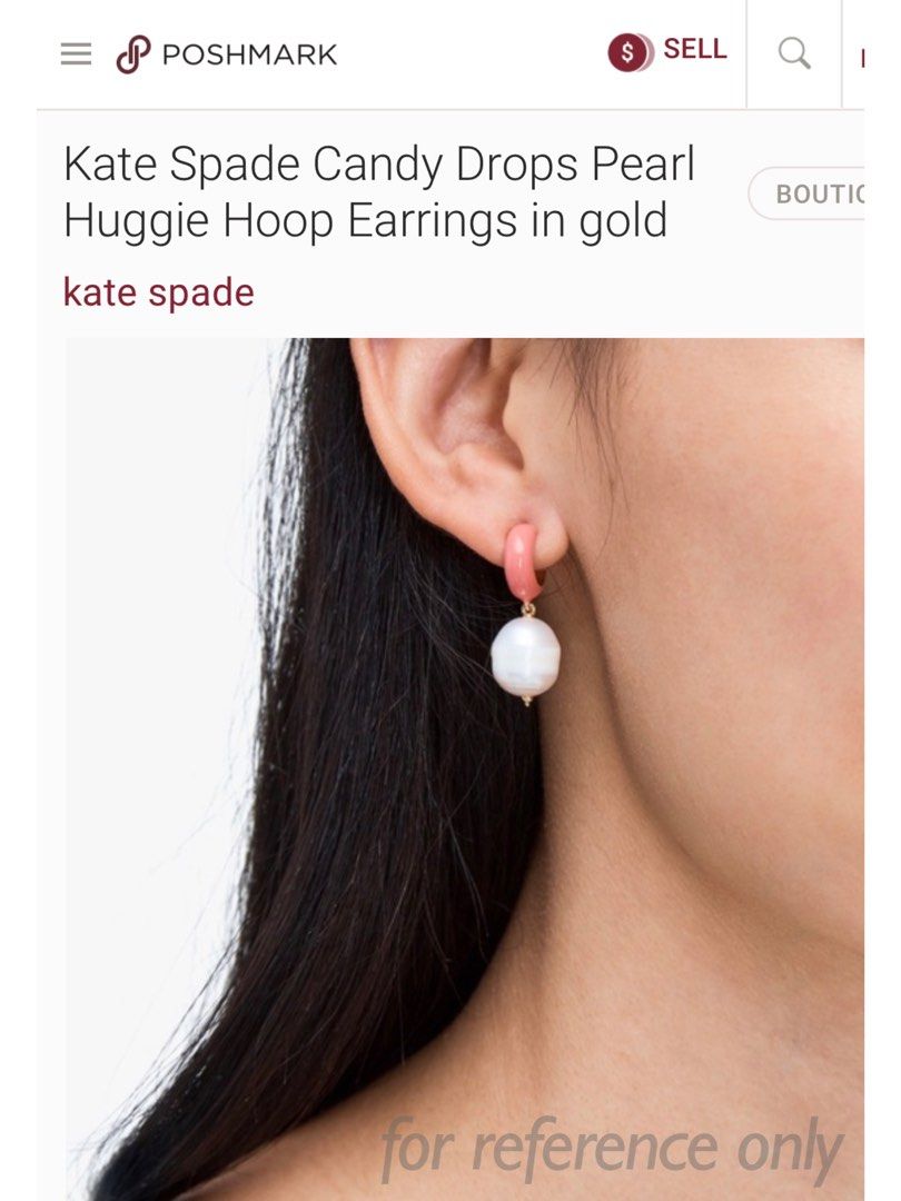 Kate spade pearl sale hoops