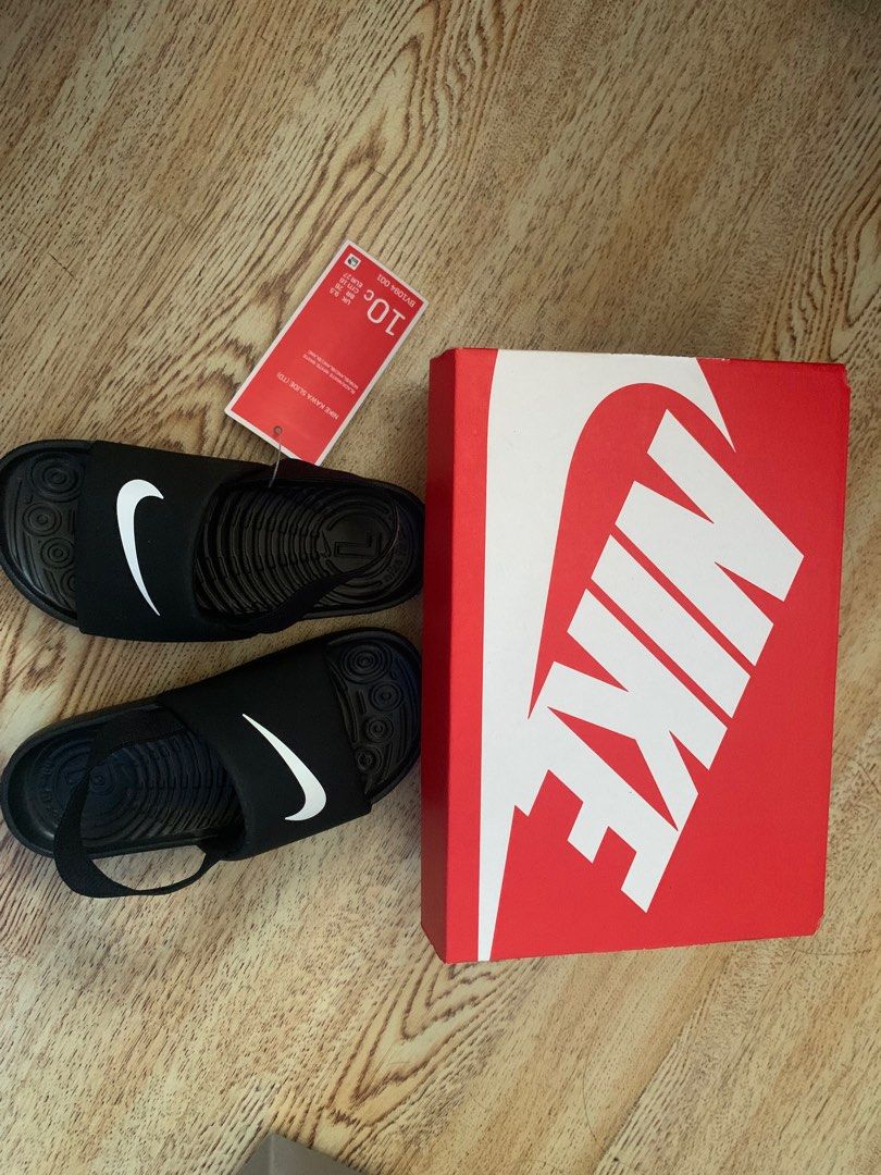 Nike Kawa slide (Category: Babies & Kids Fashion) located in Muntinlupa City. Submitted by djsvc (Listing ID 1227767360, Image 2). Description: 100 % Authentic brandnew issue: see photo sizes available: 8c last price posted Picture may vary due to lighting. Mine mines SOLD. No cancellation. No rush shipping & order. NO RETURN, NO EXCHANGE. Payment first policy. MODE OF PAYMENT: online transfer (Gcash) Shipping will be shouldered by the client/cus