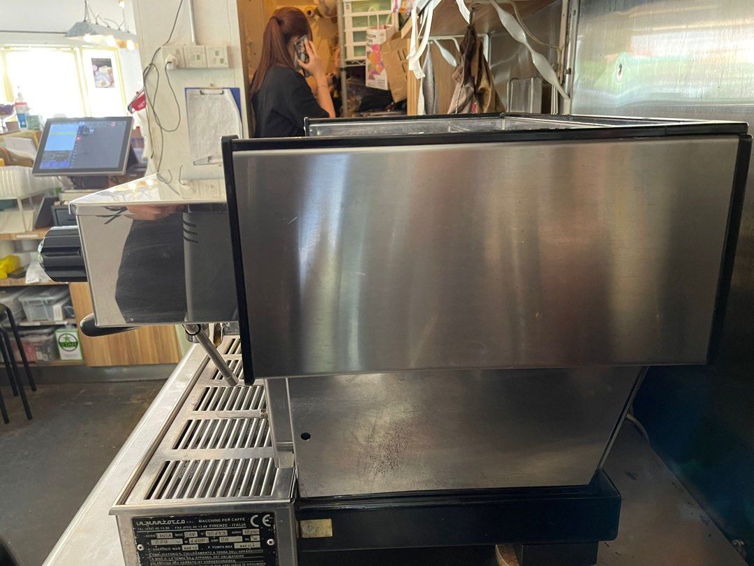 La Marzocco Linea Classic 2 Group Espresso Coffee Machine with shot