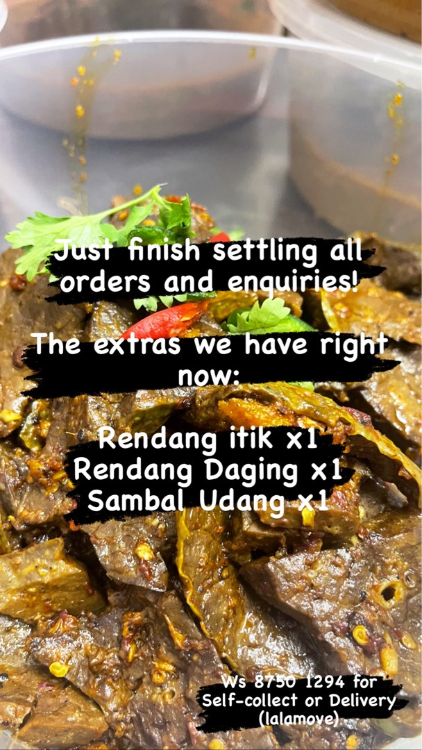 Lauk Raya Extras Food And Drinks Local Eats On Carousell 3747