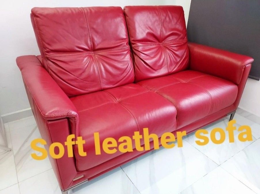 Leather Sofa Lucano Italian leather sofa Star living sofa, Furniture & Home Living, Furniture
