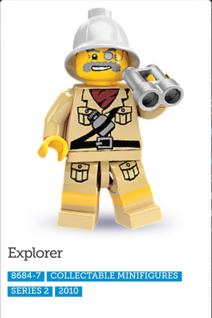 Lego 8684-Minifigures Series 2 8684-7 / COL02-7 Explorer / 探險者 ...