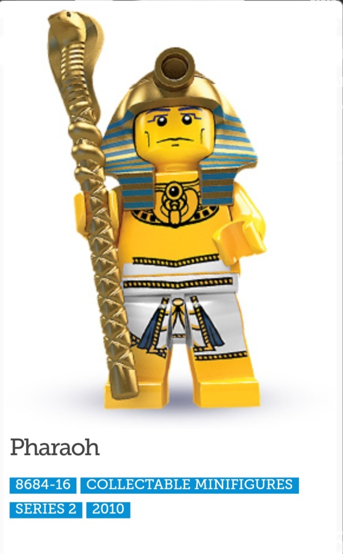 Lego 8684-Minifigures Series 2 8684-16 / COL02-16 Pharaoh / 法老王 ...