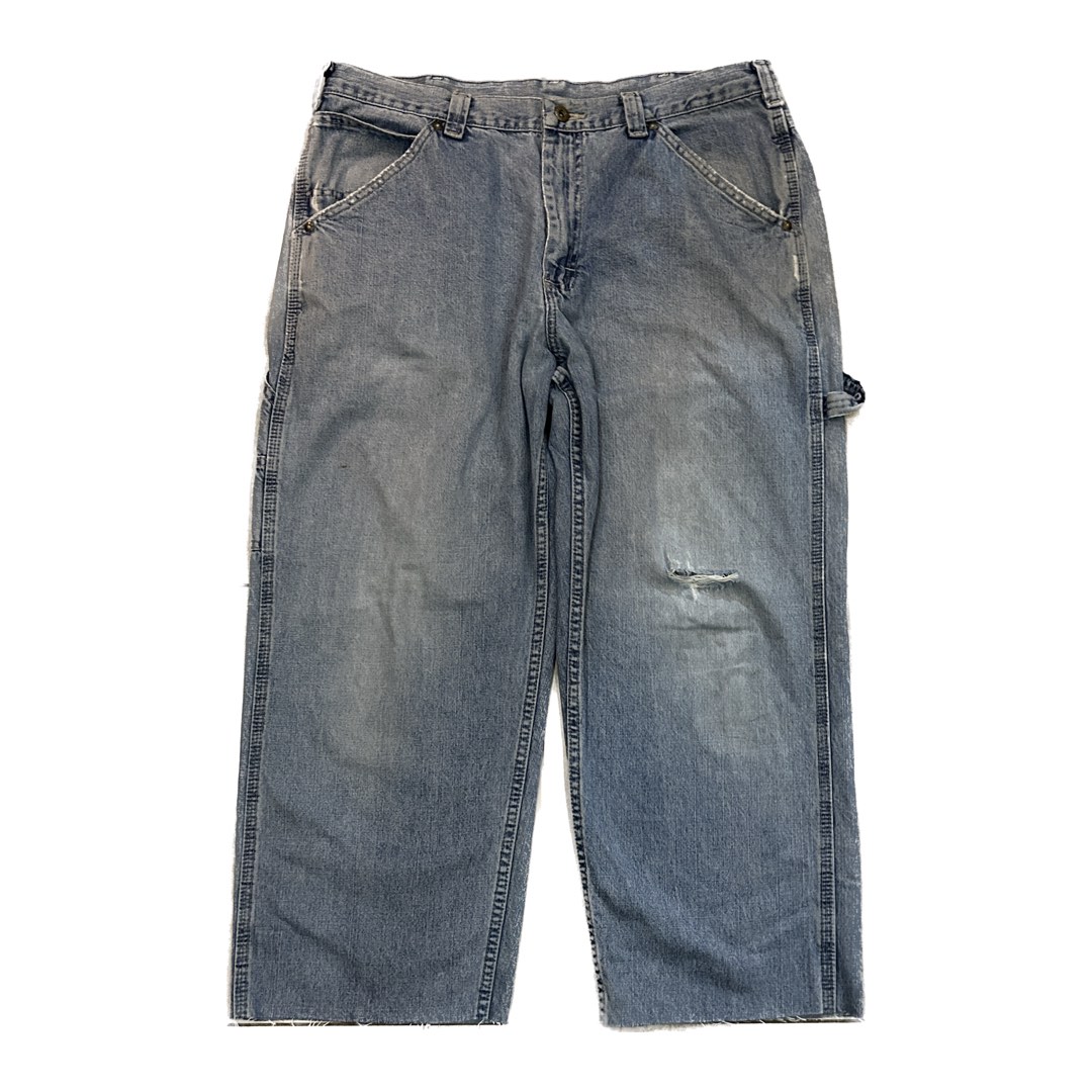 light washed lee carpenters, Men's Fashion, Bottoms, Jeans on Carousell