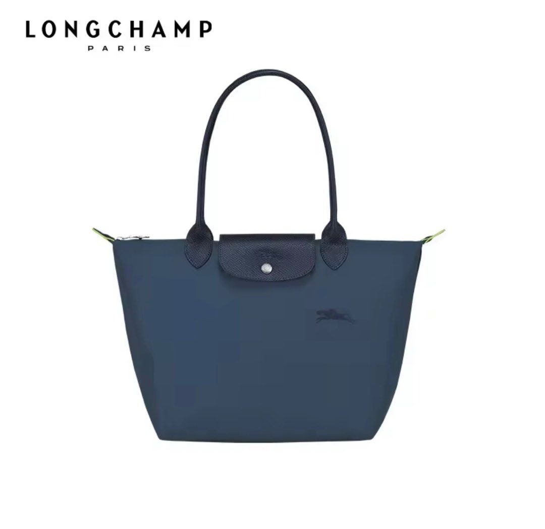 Longchamp navy blue large tote hot sale