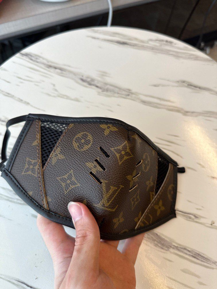 Custom Louis Vuitton Leather Face Mask