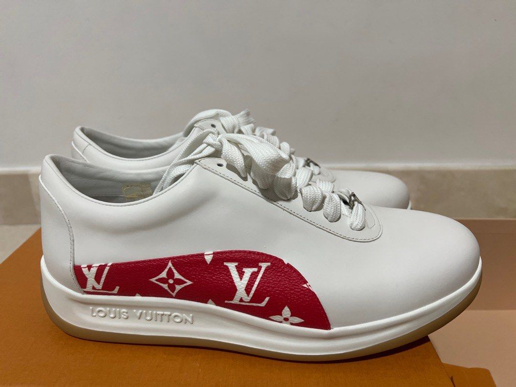 Louis Vuitton x Supreme White Sneakers Shoes Size 6.5, Luxury, Sneakers &  Footwear on Carousell