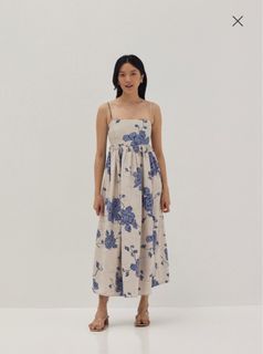 Love Bonito Tanya Ruched Babydoll Dress in Prosperous Blooms