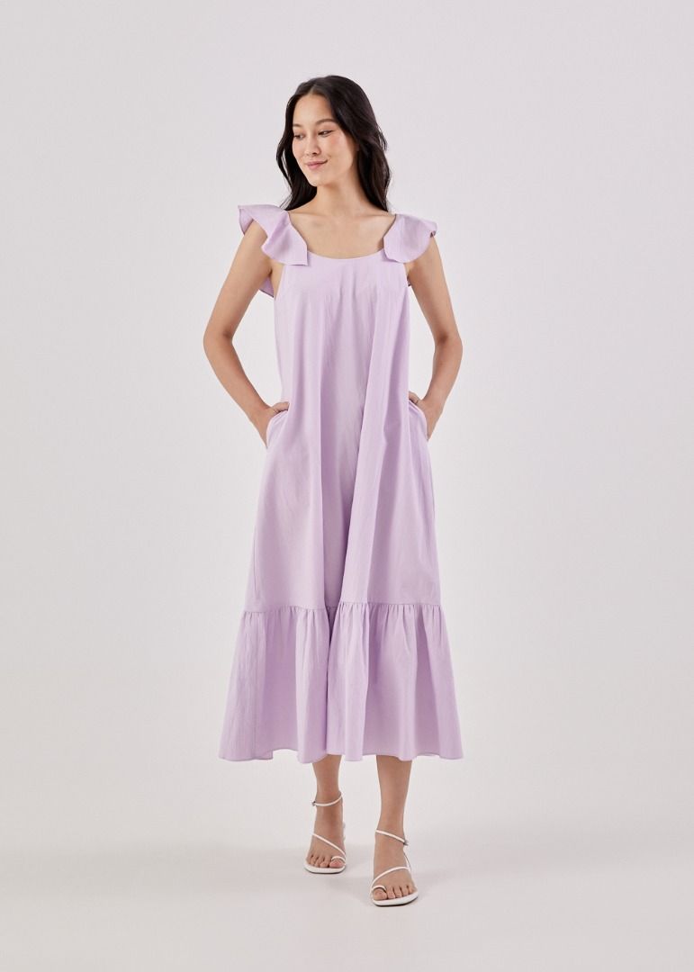 LoveBonito LB Lovet Bonito Derica Trapeze Frill Dress In