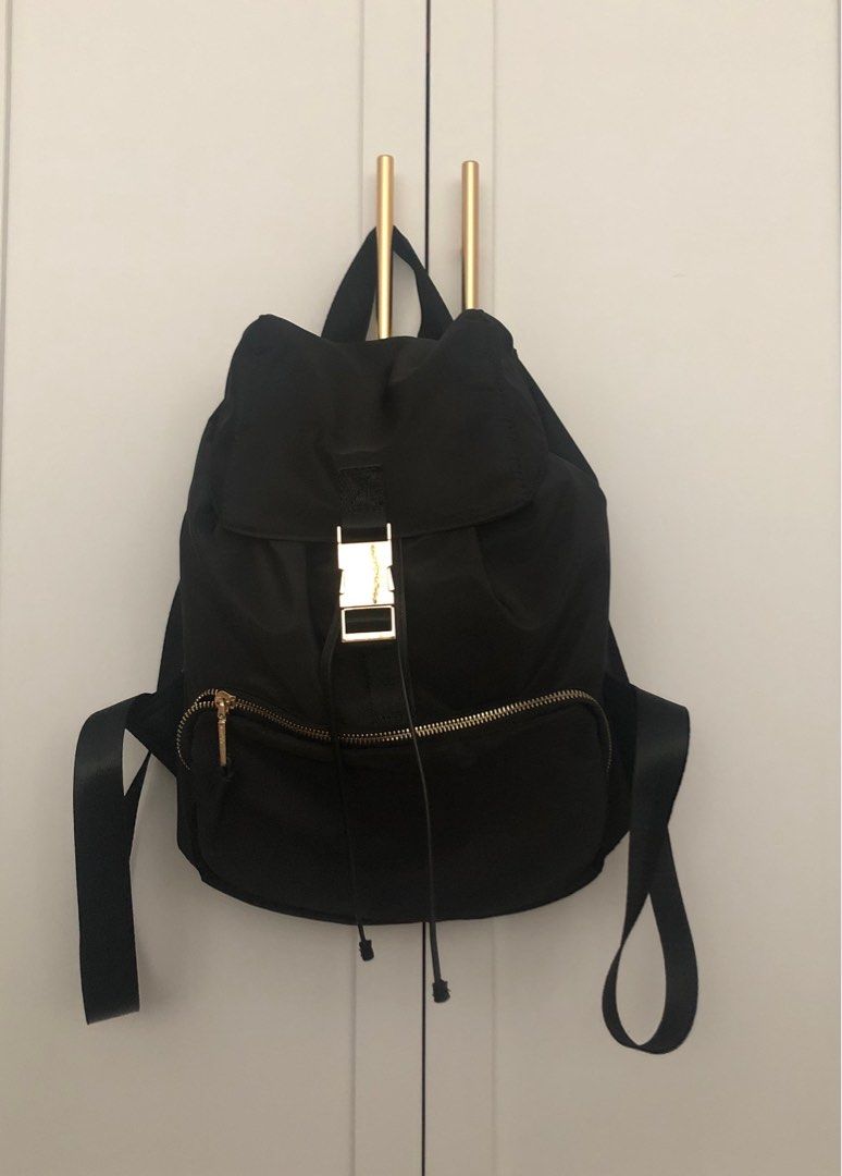 Mango nylon lapel backpack Women s Fashion Bags Wallets