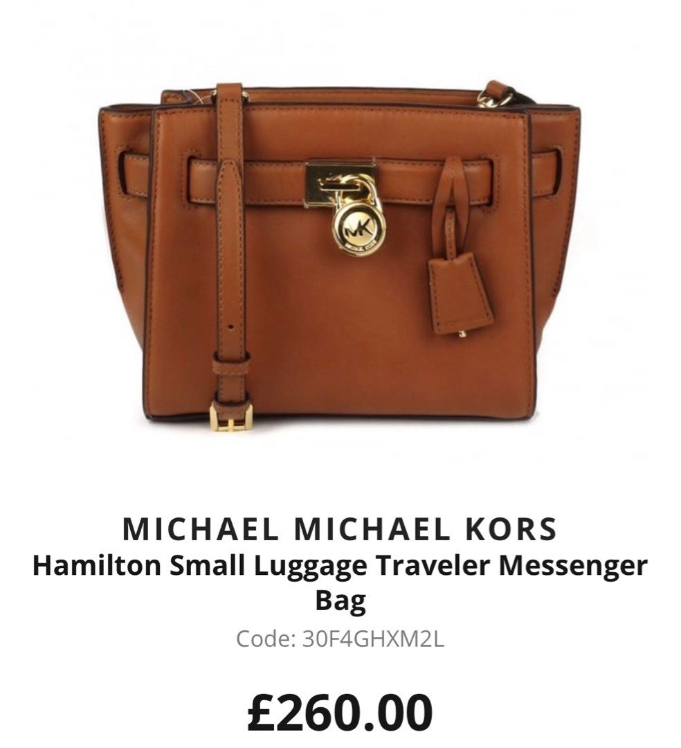 Michael Kors Hamilton Tote Bag Luggage Leather, Luxury, Bags & Wallets on  Carousell