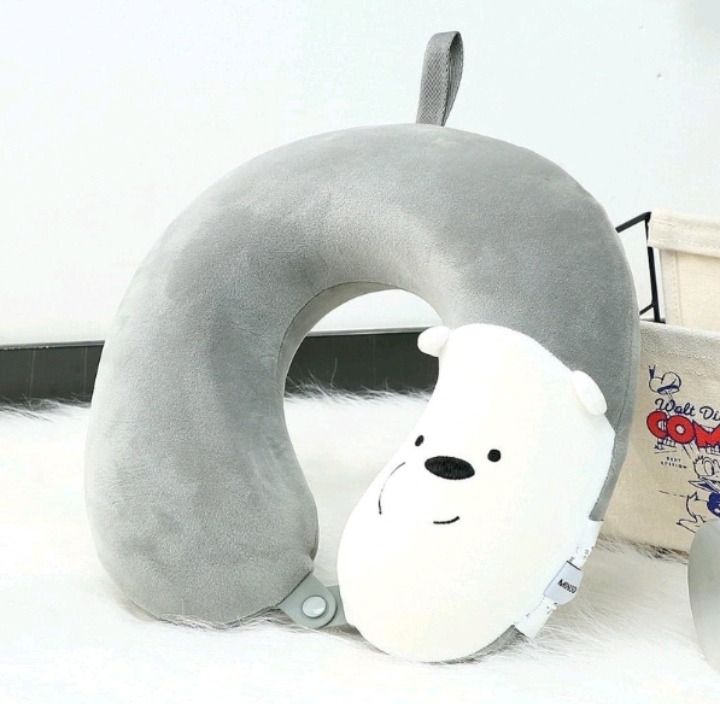 Miniso We bare bears neck pillow, Hobbies & Toys, Travel, Travel