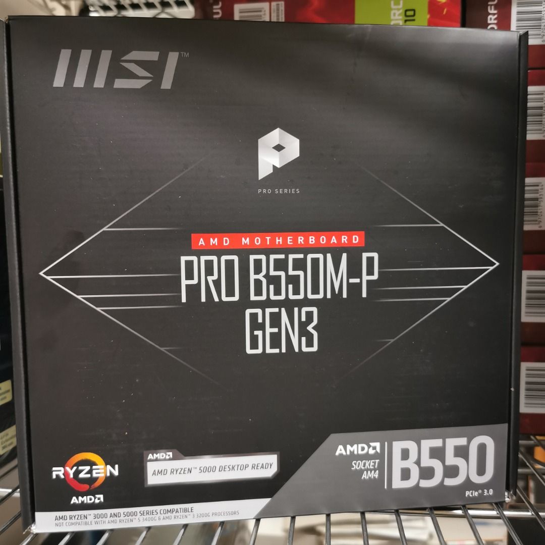 MSI PRO B550M-P GEN3 AM4 mATX Motherboard