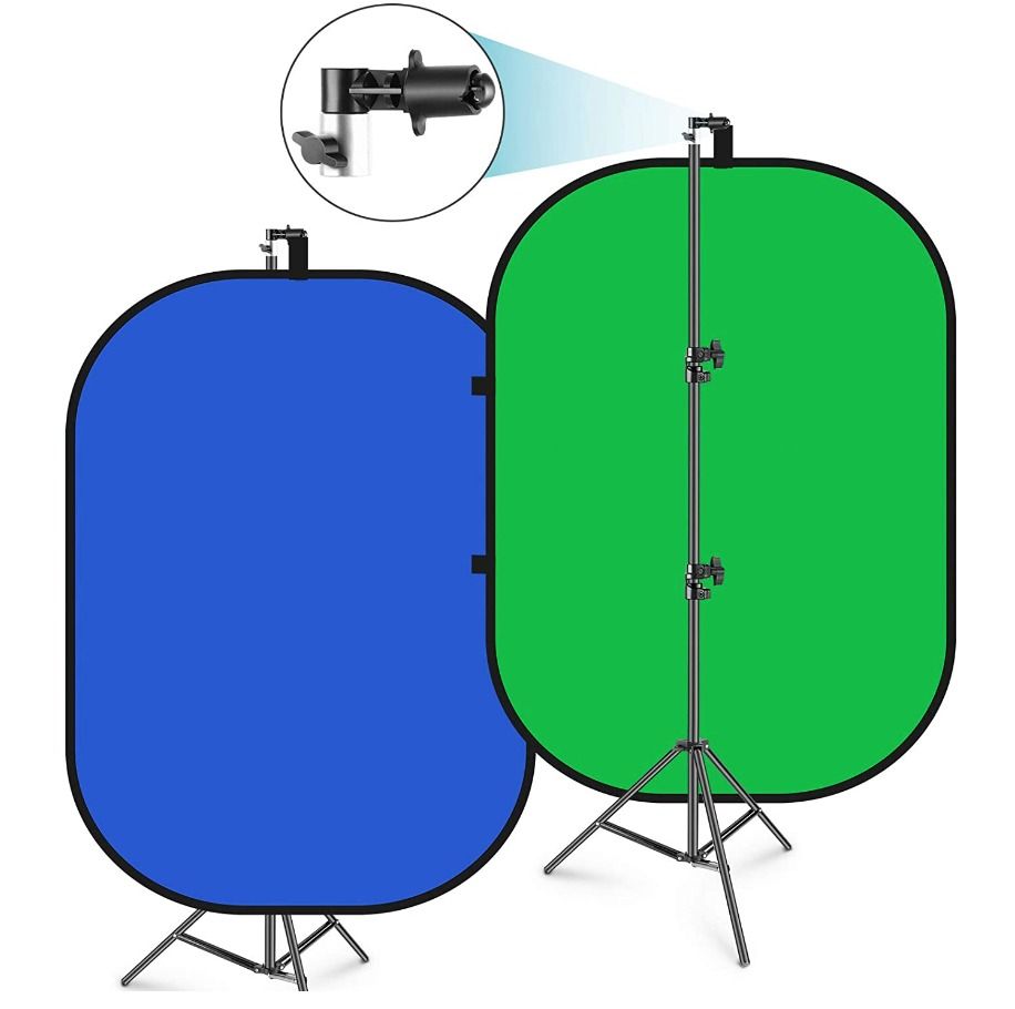 NEEWER Chromakey 2 in 1 Double Sided Collapsible Backdrop (Item Code 431) (Category: Other Photography Accessories) located in Marikina City. Submitted by skowshop (Listing ID 1227885072, Image 1). Description: Color Blue+Green Size 5x7feets Brand Neewer Item Weight 146 Ounces Occasion Photography About this item: Kit Includes: (1)5'x7'/150x200cm Collapsible Pop-up Blue/Green Backdrop Panel Durable and Foldable Pop-up Design: Durable steel frame 