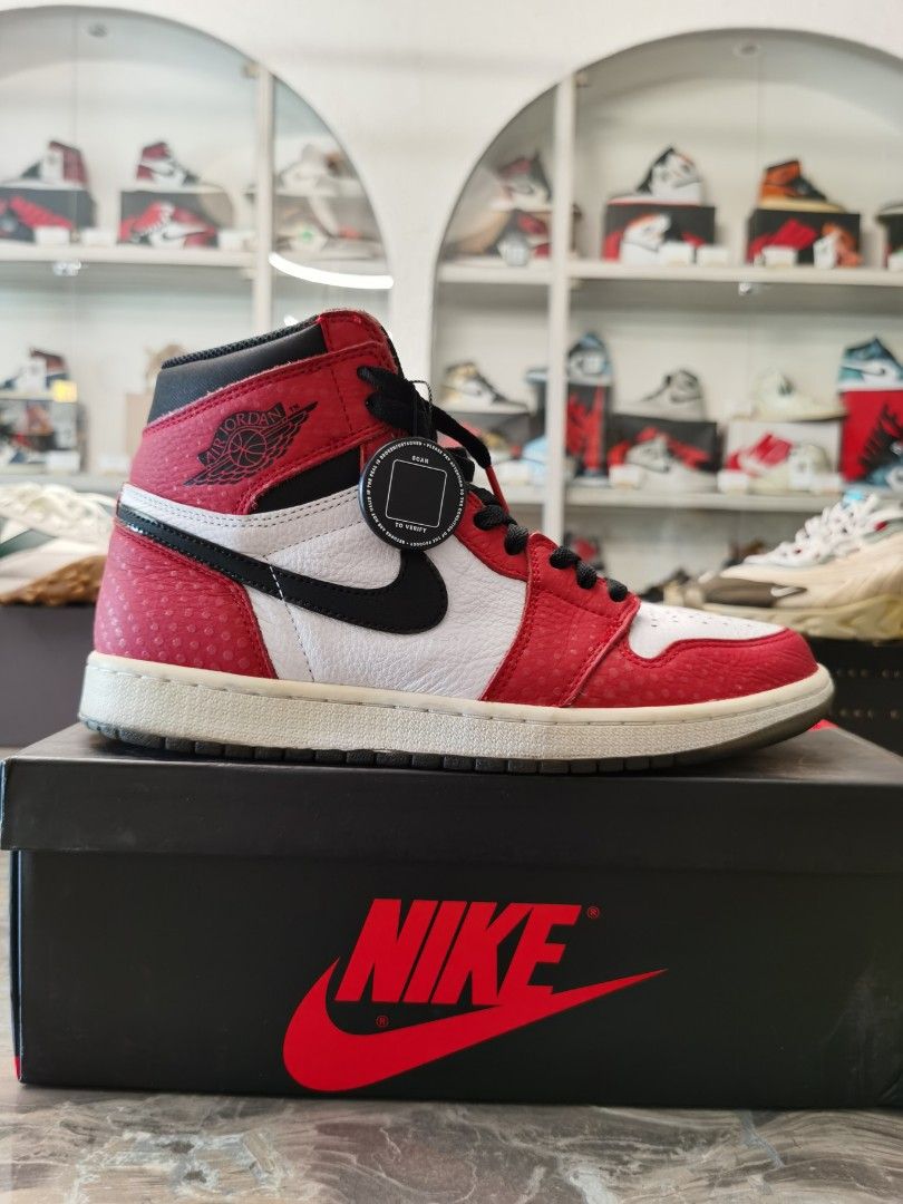 Nike Air Jordan 1 high retro spiderman origin story original size