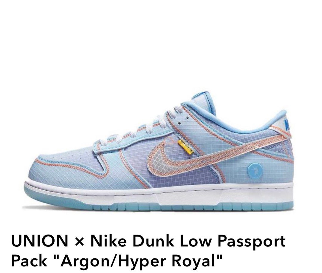 NIKE DUNK LOW PASSPORT PACK X UNION “ARGON/HYPER ROYAL”, Men's