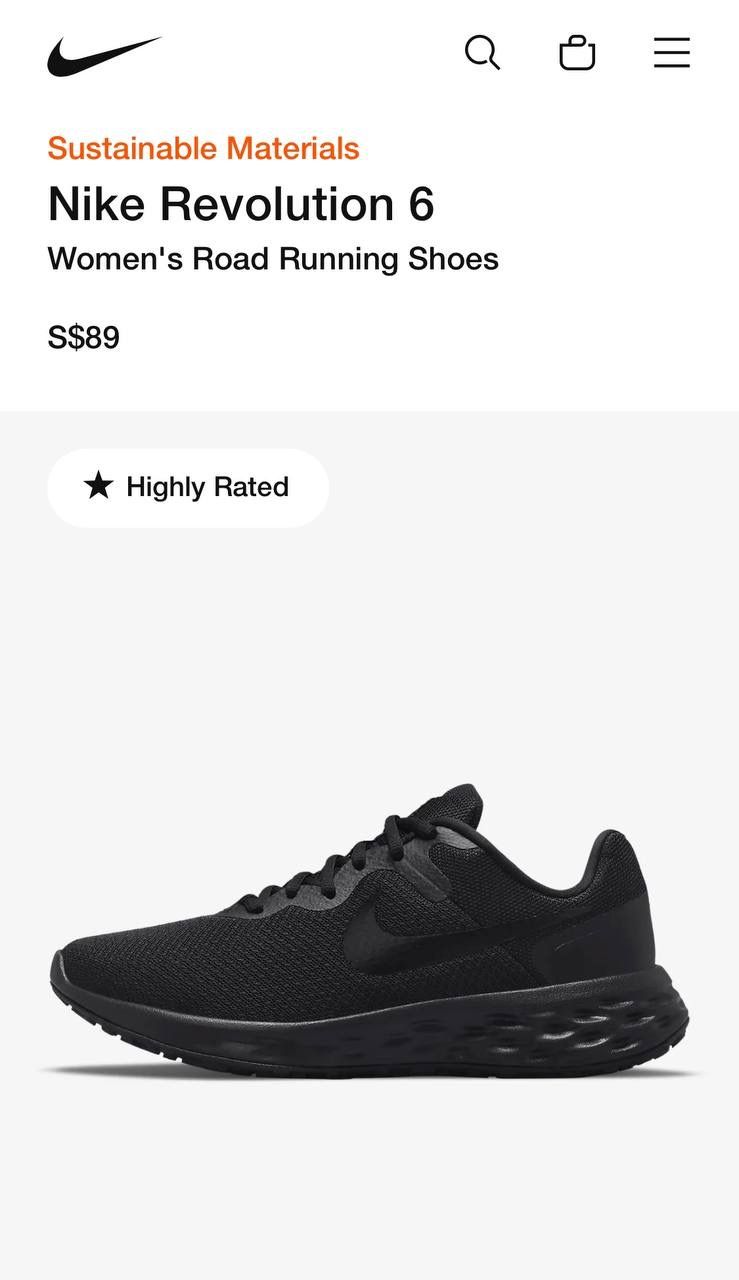 woman nike revolution 1