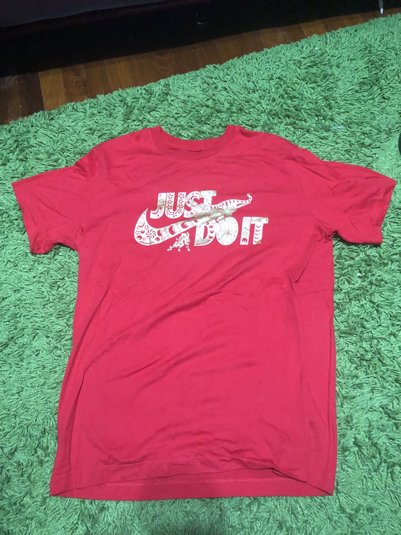 Red just do it on sale shirt