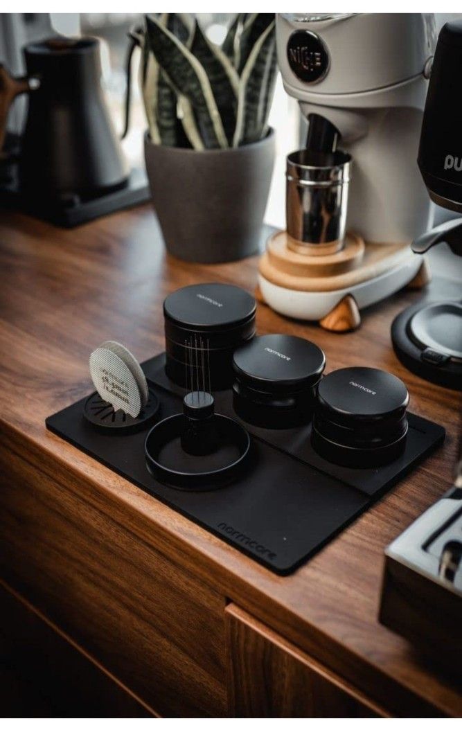 Normcore Coffee Espresso Accessories (Category: Coffee & Tea Tableware) located in Makati City. Submitted by anj121 (Listing ID 1227770184, Image 1). Description: 1. Normcore Coffee Espresso Tamping Station Php2,250 Brand New from the US Complete with box, unused 2. (SOLD) Normcore 58.5mm Spring Loaded Tamper v3 Php2,950 Brand New from the US, complete parts No box, used once just to try 3. (SOLD)Normcore Milk Jug 450ml Sharp Spout (best for latt