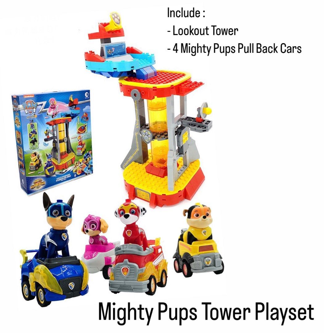 Paw Patrol Mighty Pups Lookout Tower, Hobbies & Toys, Toys & Games on