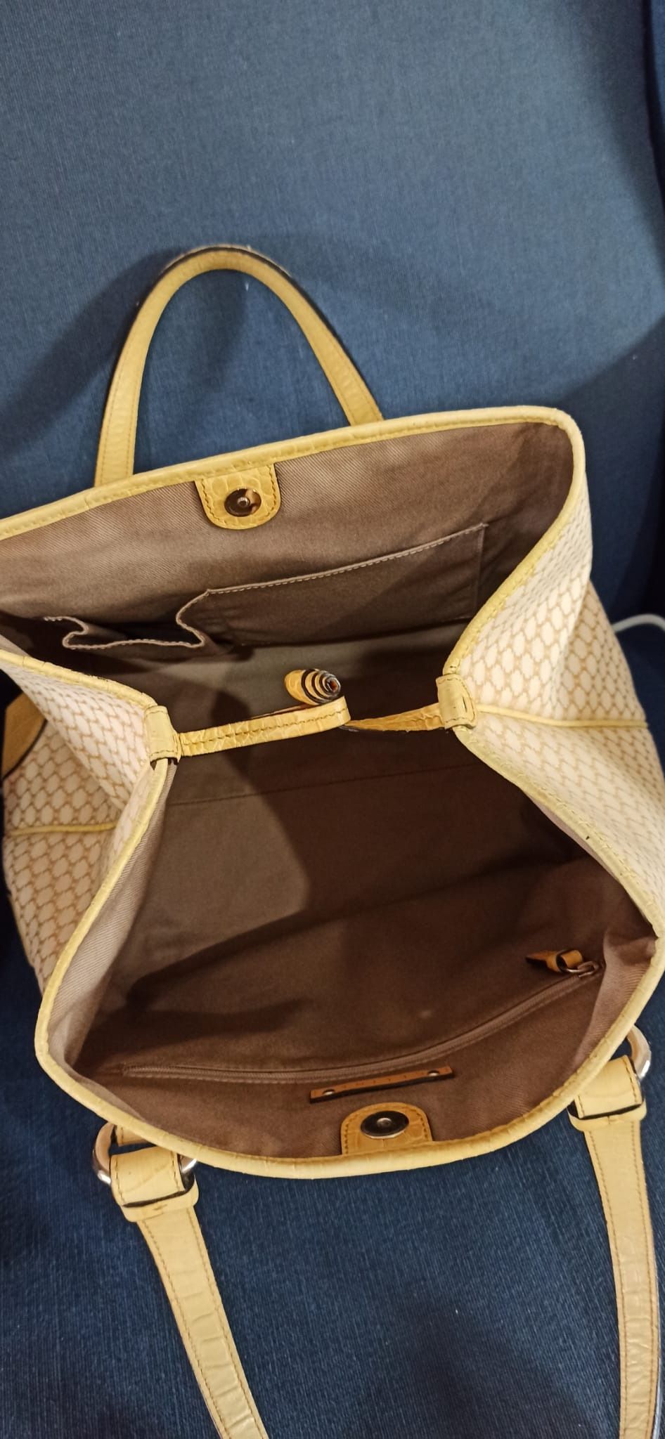 Pre loved CELINE Yellow CarryAll Tote