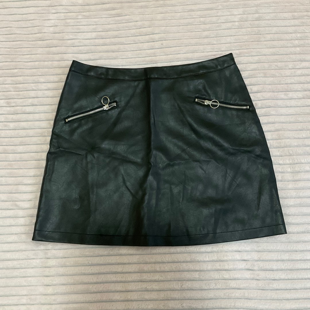 Primark faux leather skirt on Carousell