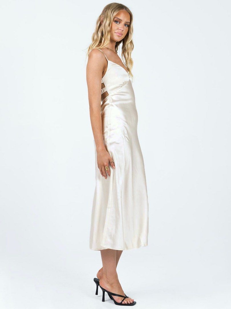 Princess Polly Midi Dress in Champagne, Women's Fashion, Dresses & Sets,  Dresses on Carousell