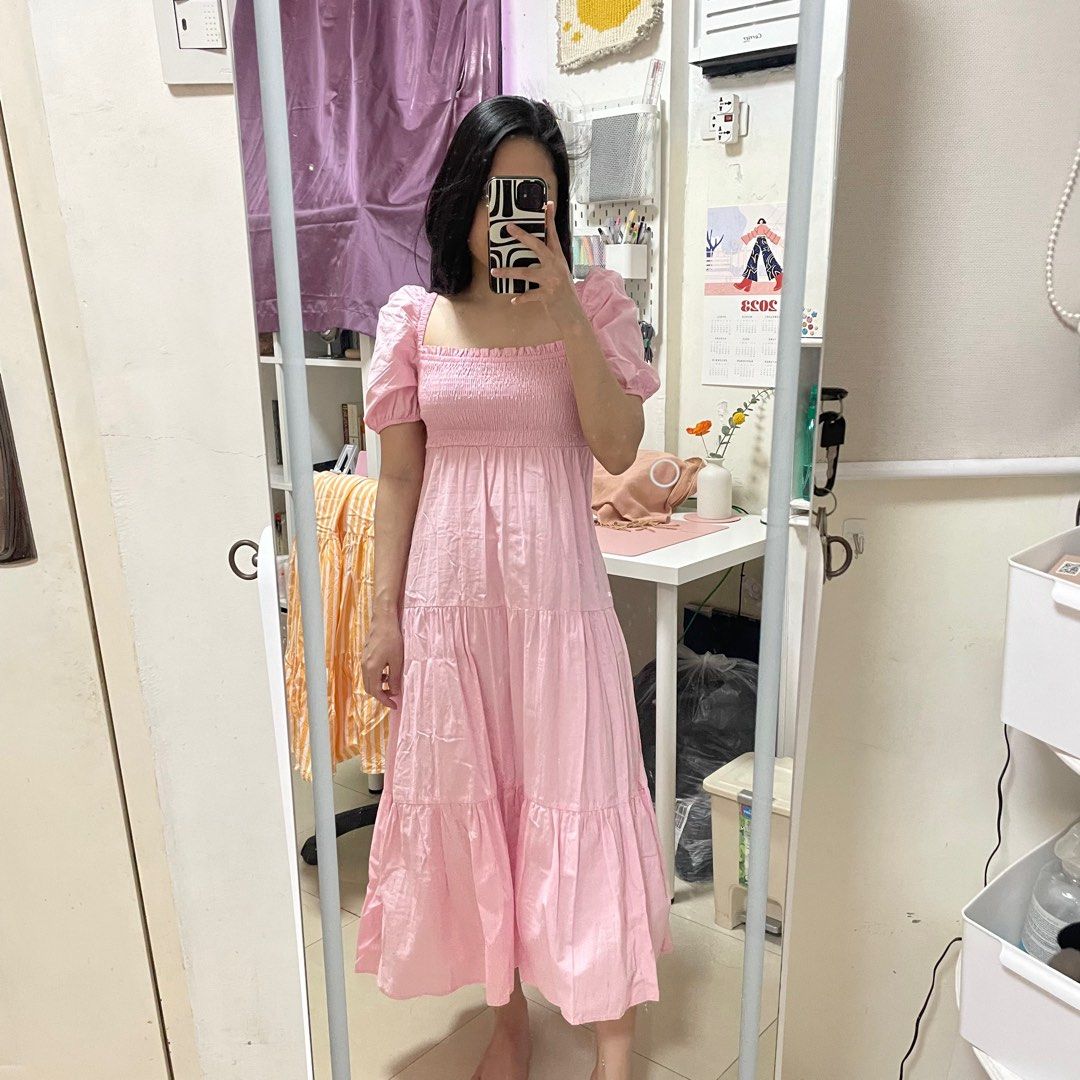 Pull Bear Pink Maxi Dress