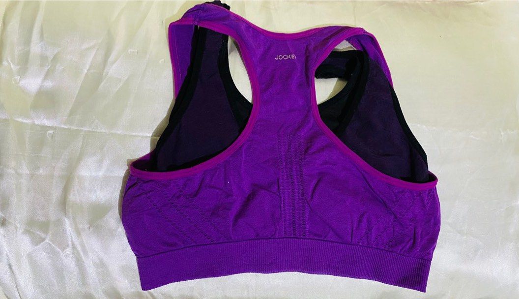Jockey Purple Sports Bra XL, Men's Fashion, Activewear on Carousell