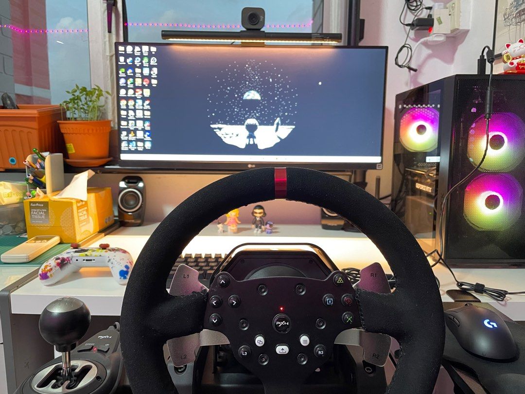 PXN V10 force feedback racing wheel, Video Gaming, Gaming Accessories ...