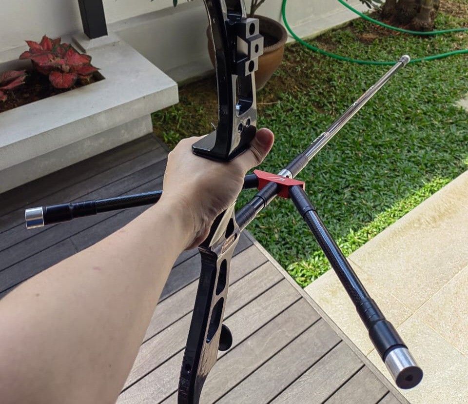 Recurve Bow Stabiliser (Brand Doinker) & Vbar (Brand Shibuya) set