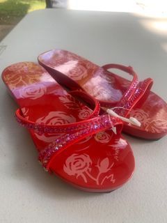 Red Wooden slippers