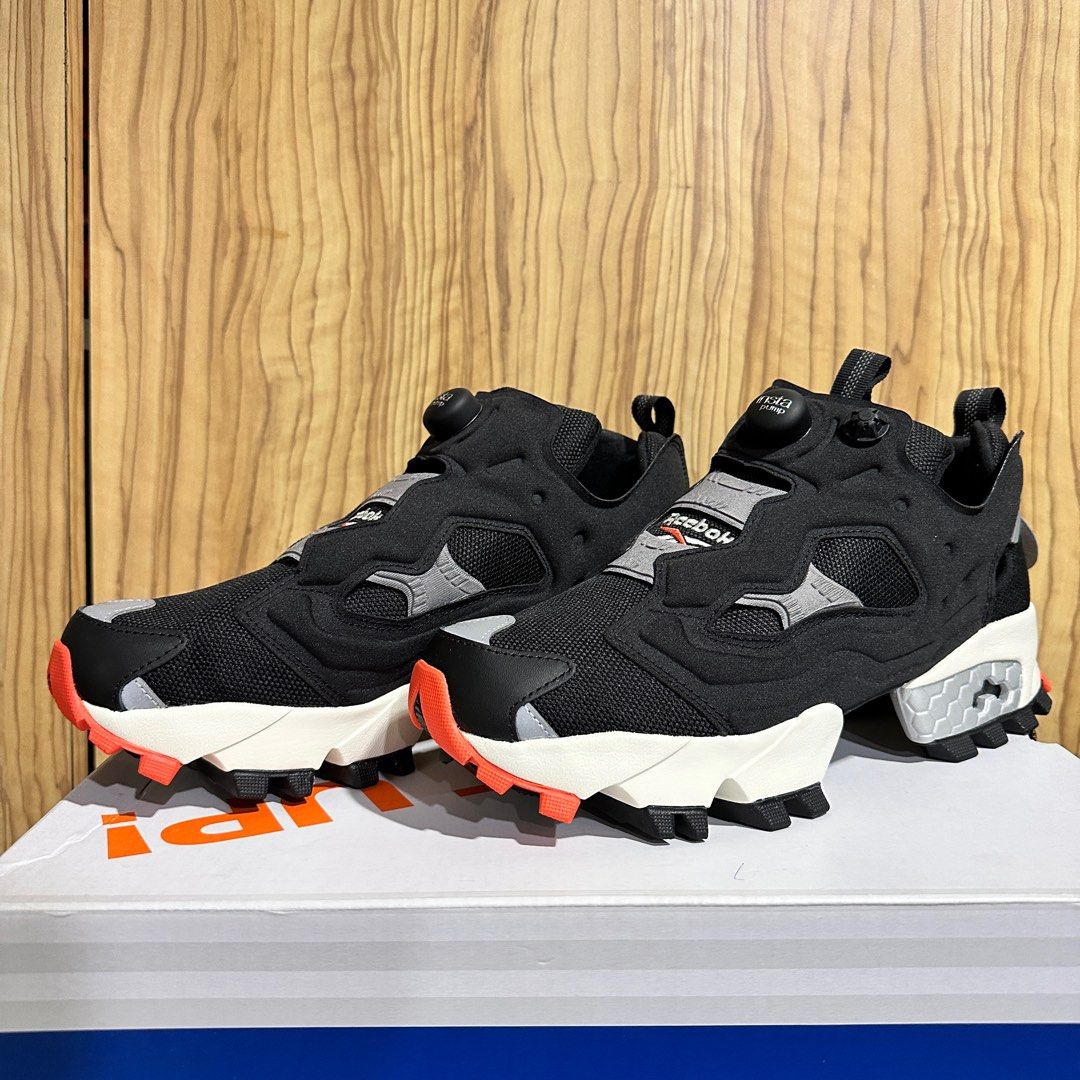 🔥全新正品限定款🔥REEBOK INSTAPUMP FURY TRAIL 黑灰橘復古越野男款 FW6017