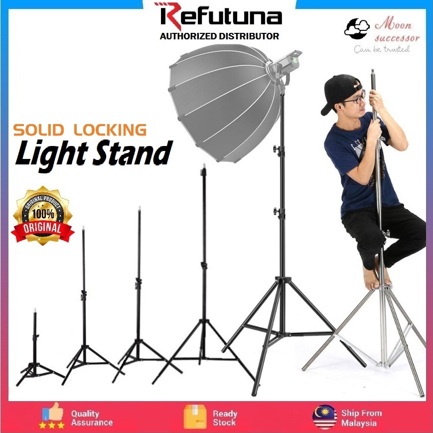 Refutuna Professional Retractable & Flexible Light Stand Studio Stand
