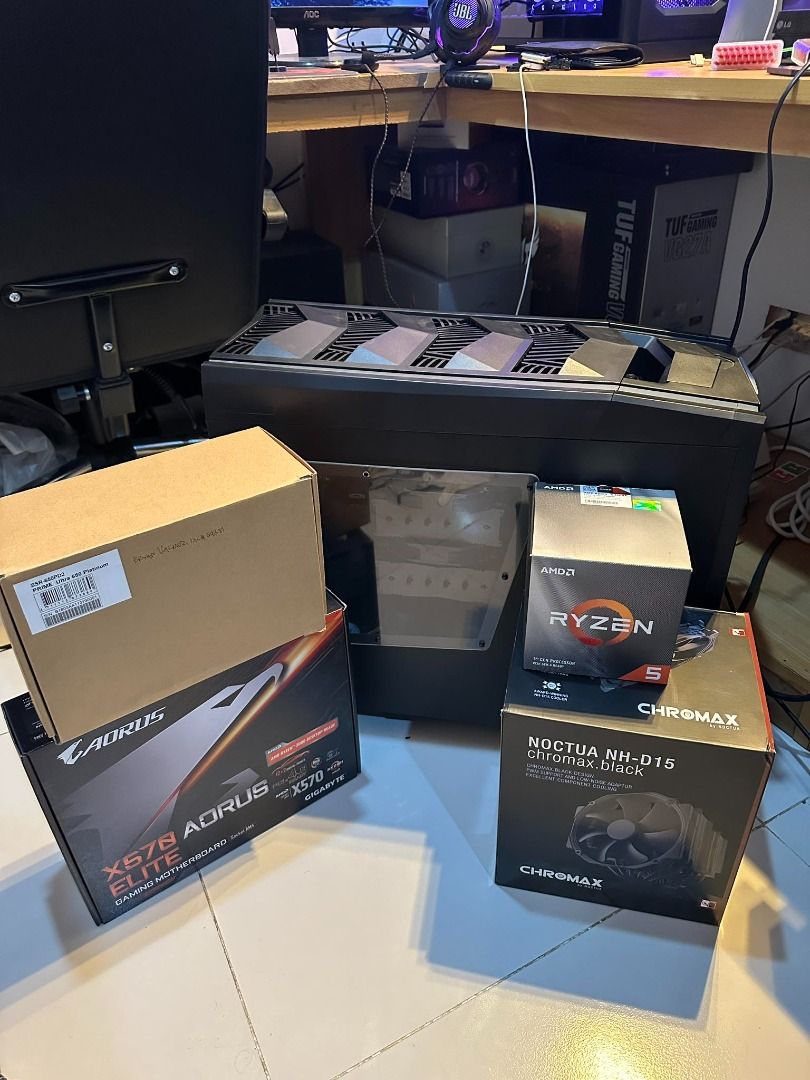 Ryzen 5 3600x, x570 Aorus Elite, Noctua NH-D15, Seasonic Prime Platinum ...