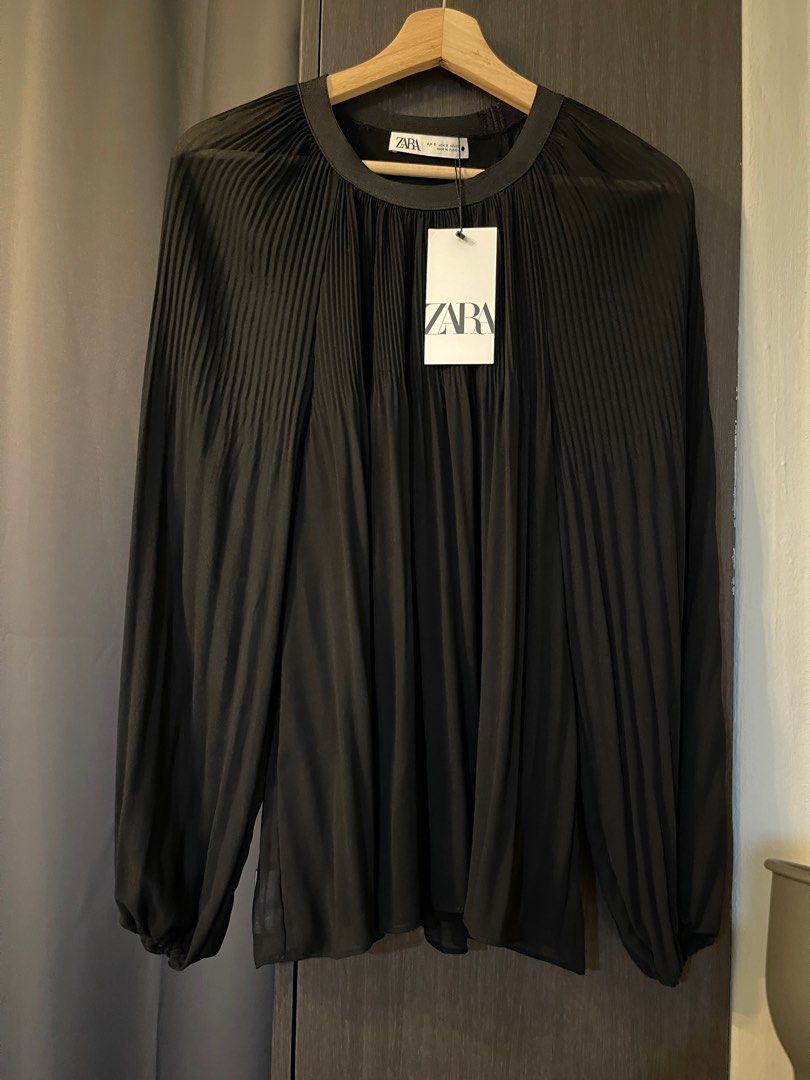 Black chiffon outlet blouse zara