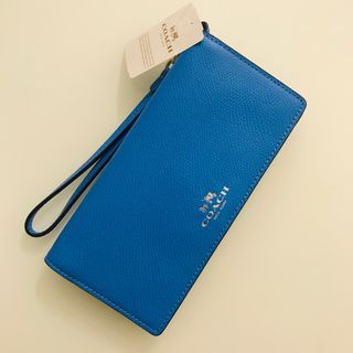 SLIM WALLET IN COLORBLOCK CROSSGRAIN LEATHER (COACH F53778)