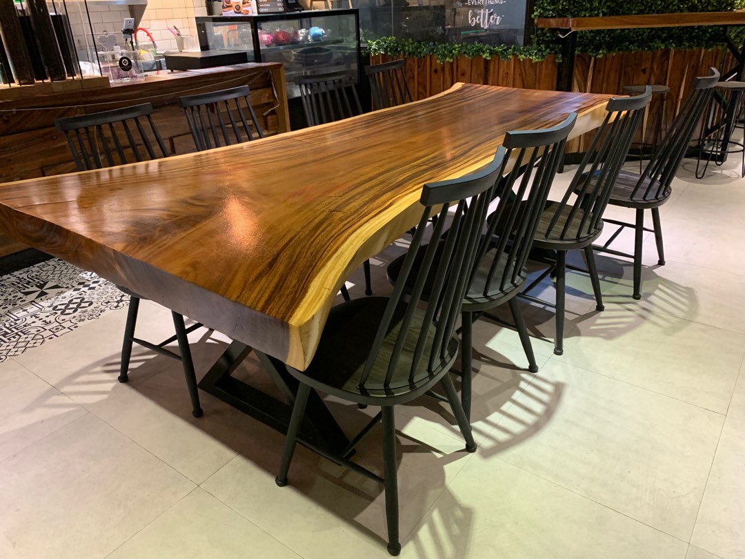 Solid acacia online wood table