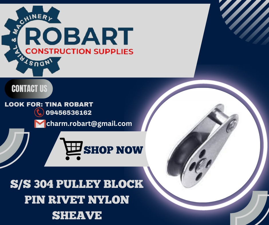 S/S 304 PULLEY BLOCK PIN RIVET NYLON SHEAVE on Carousell