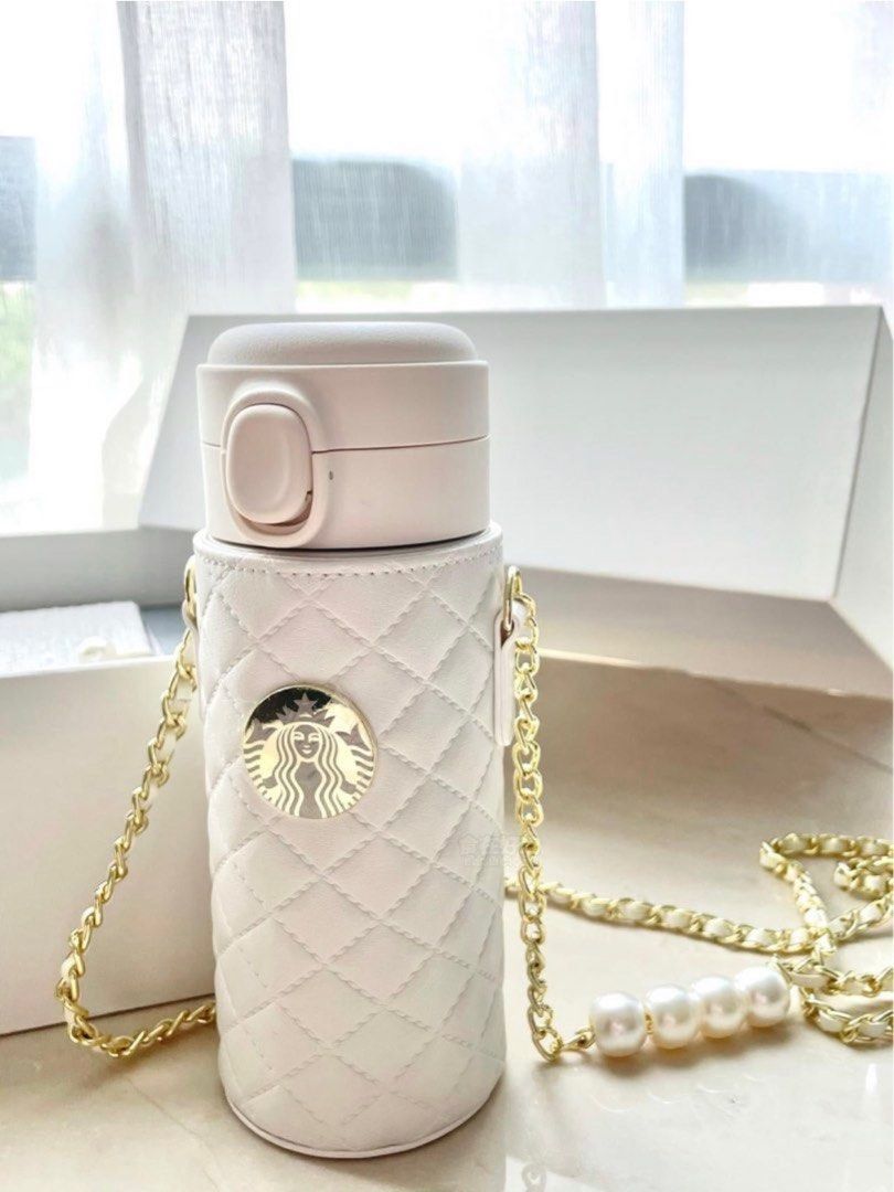 Starbucks Chanel Style Chain Tumbler with Cup Sleeve