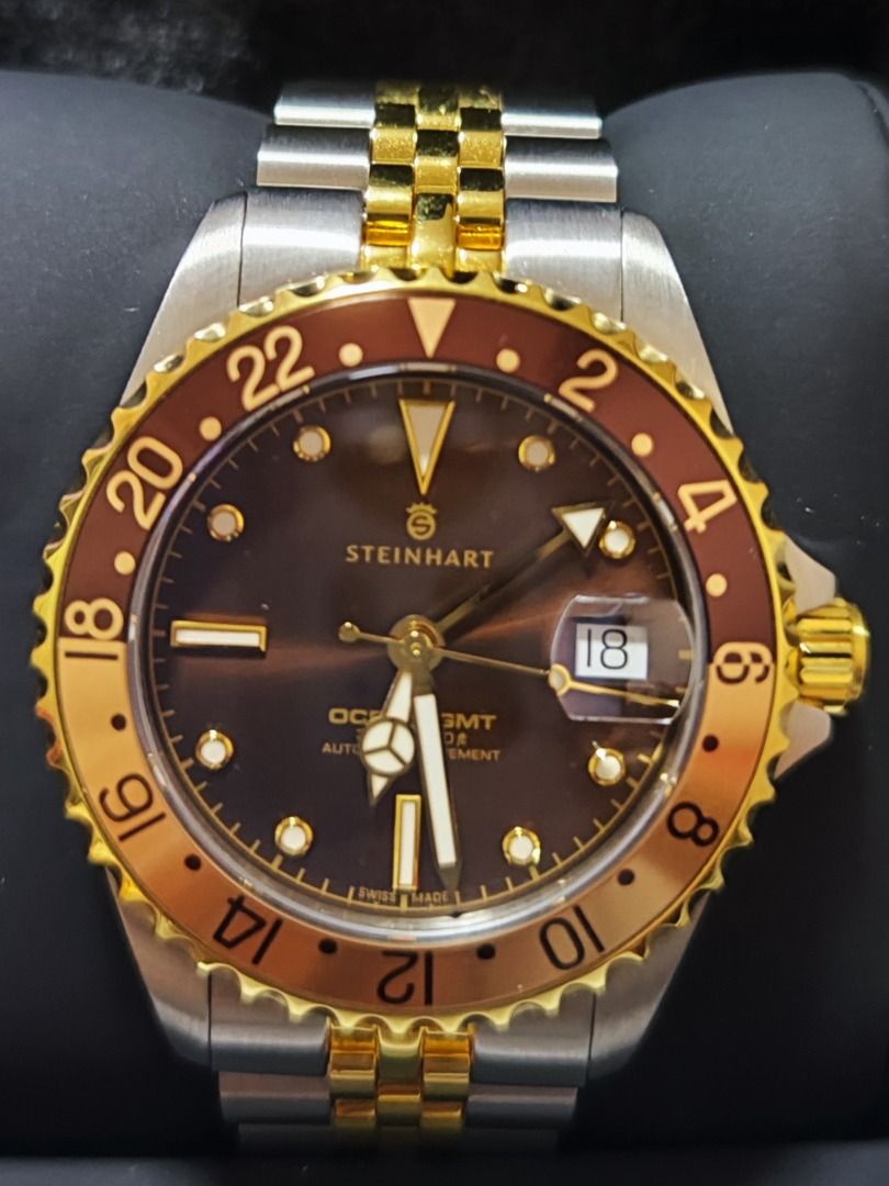 Steinhart Ocean 39 GMT.2 two-tone CHOCOLATE Diver Watch, 男裝