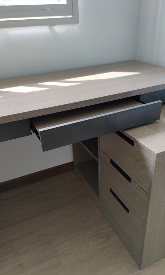 Swivel Storage Study Table Work Desk not Ikea Casterly Fortytwo Hipvan, Furniture & Home Living