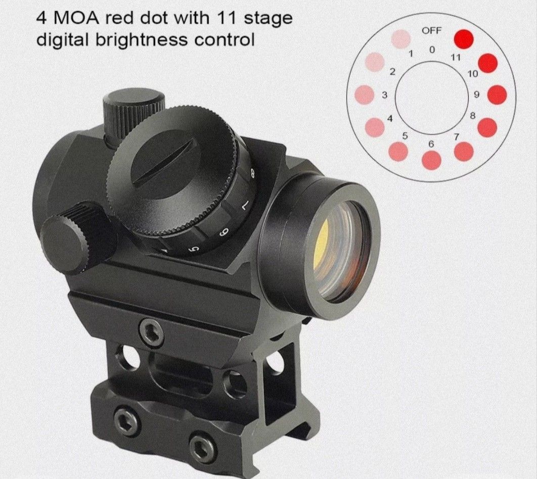 Viseur Point Rouge Mini T1 - Modèle Générique, état Neuf (défaut D'emballage Possible)