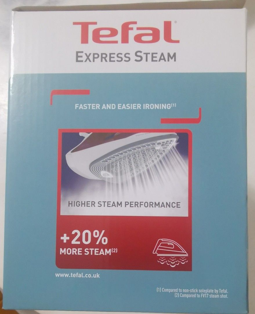TEFAL EXPRESS STEAM IRON FV2869, TV & Home Appliances, Irons & Steamers ...