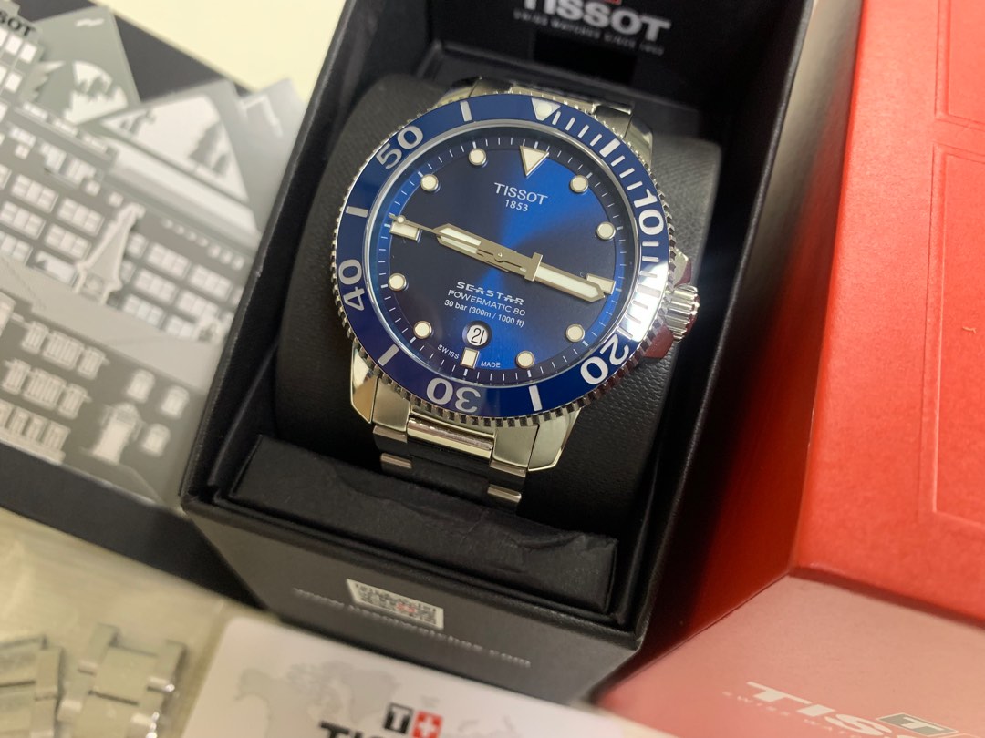 Tissot Seastar 1000 Powermatic 80 Blue Dial Latest Version Automatic ...