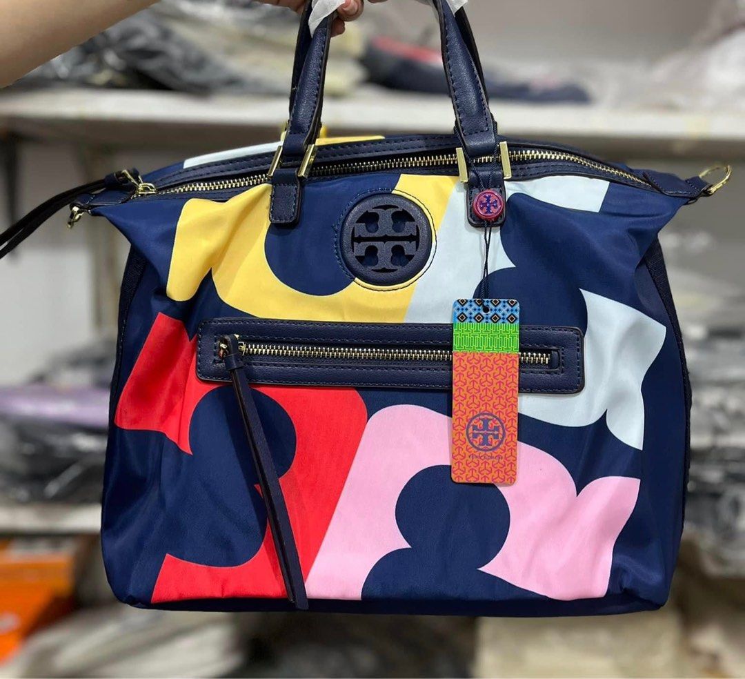 Tory Burch Floral Tote, Luxury, Bags & Wallets on Carousell